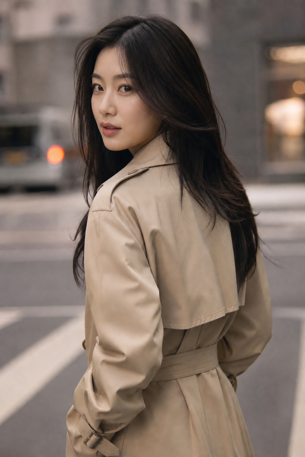 侧身回眸